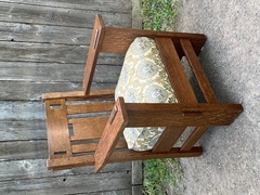 Charles Stickley Arm Chair with Cutouts. 